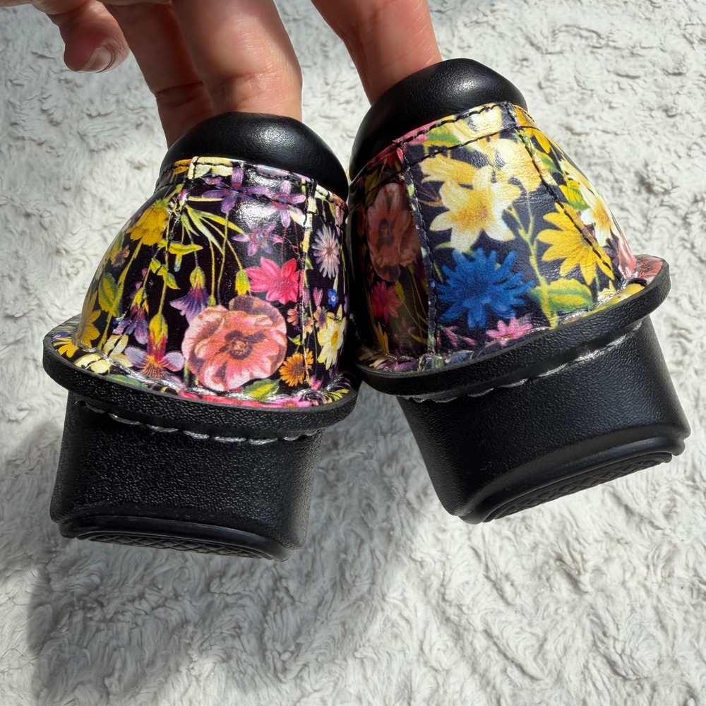 Alegria Debra Floral Leather Professional Nursing Clogs Shoes DEB-420 EU 39 - Picture 9 of 12